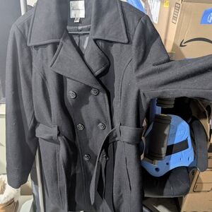 Black Double-Breasted Coat